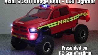 RC Axial SCX10 Dodge RAM LED Lightbar Bluelight Feuerwehr Blaulicht Lichtbalken Fire & Rescue