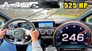 525HP Mercedes AMG A45 S POSAIDON is LOUD on a WET AUTOBAHN