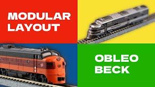 New N Scale Modular Railroad Layout TTrak using Singles Doubles and more. Just Plug  buildings