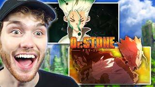 Dr. Stone Openings 1-3 REACTION! | Anime OP Reaction!