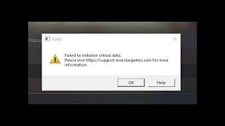 GTA V how to fix Failed to initialize critical data (Steam)