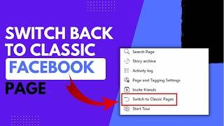 How to switch back to classic facebook page