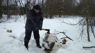 Как колоть дрова топором, используя боевую методику СКАНФ. A way to chop wood with an ax.