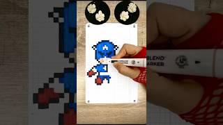 TutorialHow to drawSuperman. PixelArt. DIY #shorts