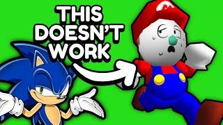 Beating a SONIC game as MARIO (IT'S TORTURE )