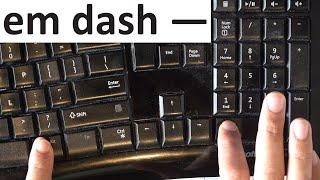 How to type em dash (—) in keyboard