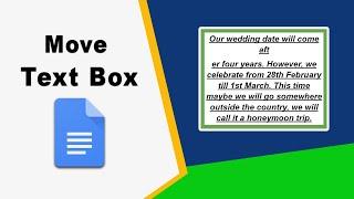 How to move a text box in google docs