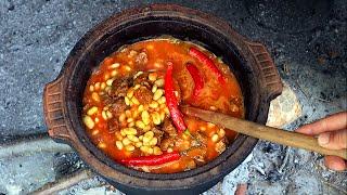 Epic Turkish White Bean Stew with Meat Recipe | Vegetable Bulgur Pilaf Recipe