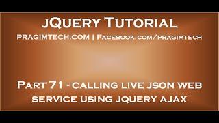 Calling live json web service using jquery ajax