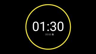 1 Minute 30 Second Countdown Timer with Alarm / iPhone Timer Style