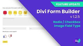 Divi Form Builder V1.2.5 Update with radio & checkbox image field types!