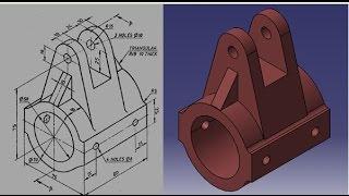 Catia V5 Tutorial For Beginners_Sketcher& Part Design Basic_Stiffener,hole,pattern etc