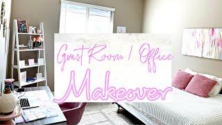 GUEST ROOM/OFFICE  MAKE OVER || GIRL OFFICE || Karie Oneill #officemakeover #girloffice