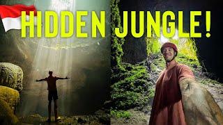 Hidden Jungle in Java Indonesia! Exploring Jomblang Cave & Pindul Cave