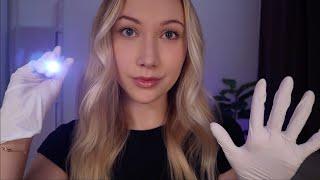 ASMR Unusual Crinkly Glove Exam | Face Touching, Light, Glove Sounds