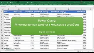 Power Query: Множественная замена в множестве столбцов