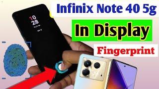 Infinix note 40 5g display fingerprint setting/Infinix fingerprint screen lock/fingerprint sensor