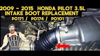 2009 - 2015 HONDA PILOT AIR INTAKE BOOT REPLACEMENT TUTORIAL P0171 _ P0174 _ P0101