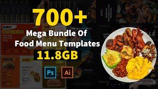 700+ Food Menu Templates Mega Bundle Design In PSD AI EPS Files |Sheri Sk|