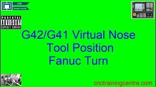 G41 G42 Virtual Nose T Code Fanuc Lathe