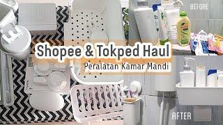 Makeover Kamar Mandi Minimalis | SHOPEE HAUL Peralatan Kamar Mandi Murah | Peralatan Serba Putih