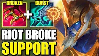 PANTHEON SUPPORT IS BROKEN IN SEASON 14! (+15% DMG BUFF, FULL BUILD CARRY)