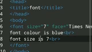 How to change font color, size, font of the text in html | write HTML code to change font style