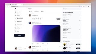 Twitter UI with Next JS, Tailwind CSS and Radix UI