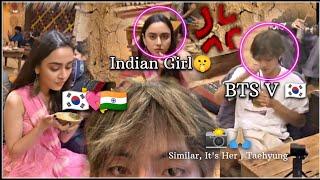 BTS V and Sugar That was Unexpected| Tae's teasing indian girl| @viralmax4321