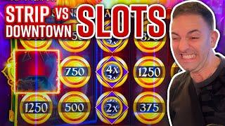 Does Downtown Vegas Pay BETTER?  I Play $12,000 to Find Out!