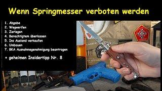 Was kann man mit Springmesser machen, wenn sie verbotene Waffen werden - Böker OTF  - Waffengesetz