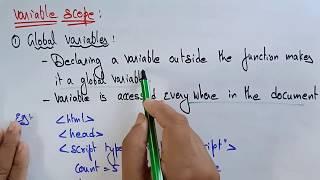 Variables and Scope | Javascript | Web Technology | Lec-27 | Bhanu Priya