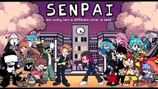 Friday Night Funkin' : Senpai, but every turn a different cover is used (BETADCIU)