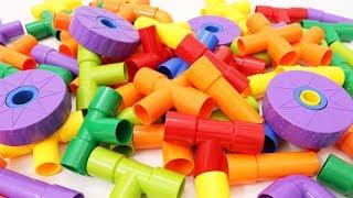 FUNTOK Building Blocks Water Pipe with Wheels 72 pcs