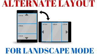 Creating an Alternate Landscape Layout [ANDROID DEVELOPMENT]