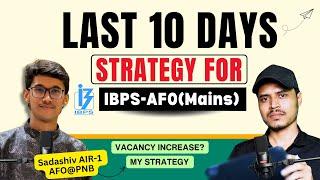 AFO Prelims Result 2024 | Topper Last 10 Days Strategy for AFO(Mains) by Sadashiv AFO@PNB