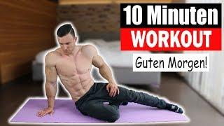 10 MIN MORGEN WORKOUT | Ganzkörper ohne Equipment | Sascha Huber