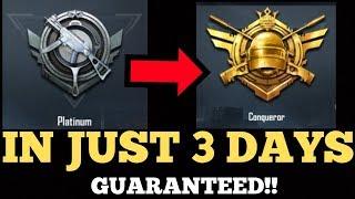 PLATINUM TO CONQUEROR IN JUST 3 DAYS | PUSH RANK FAST | GAURANTEED!