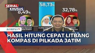 [FULL] Usai Hasil Hitung Cepat Litbang Kompas Pilkada Jawa Timur, Khofifah-Emil Potong Tumpeng