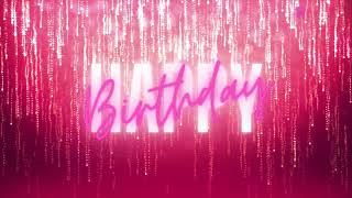 2 Hour Pink Glitter Happy Birthday Background Video | 365Edits.com RSVP Website Builder