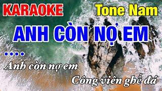 Anh Còn Nợ Em Karaoke Tone Nam | Quốc Cường Beat