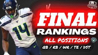 2021 Fantasy Football Rankings - FINAL Rankings for ALL Positions  - Fantasy Football Advice