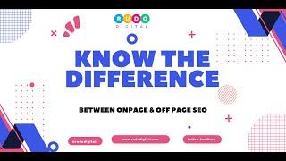 Difference Between On page & Off page SEO