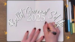 2025 NEW BULLET JOURNAL SET UP // yearly spreads, new bullet journal, plan with me 2025