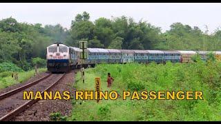 India's Longest Passenger Train : Manas Rhino Passenger with WDP4 Curves Through Scenic Kendukona