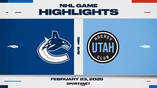 NHL Highlights | Canucks vs. Utah HC - February 23, 2025