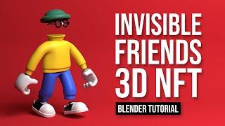 How to create Invisible Friends 3D NFT - Rigging & Walking Animation Blender tutorial