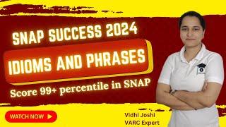 SNAP Success 2024 - Idioms and Phrases | Important for SNAP 2024 | MBA Karo