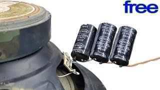 How to increase bass treble for speakers with bank Free Capacitor. How to use polarization capacitor