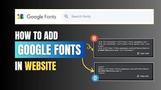 How To Add Google Font In Website | How To Use Google Fonts In HTML & CSS Guide 2024 | @webcoding25